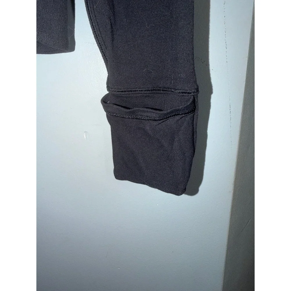 Lululemon Modal Pleated Back Long Sleeve Shirt dark gray size 4 thumb holes